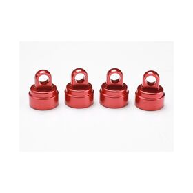 Traxxas Aluminum Ultra Shock Caps (RED) (4)