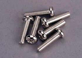 Traxxas Screws 4x15mm Roundhead Machine (6)