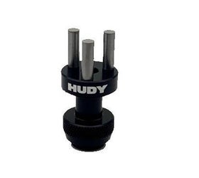 Hudy Alu Nut 3-Pins Wheel Adapter - Front/Rear - 1/12 Pan Car