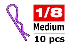 Team Corally Body Clips 45&oslash; Bent Medium Purple (10)