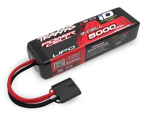 Traxxas 5000mAh 11.1v 3-Kennoinen 25C LiPo Akku (Lyhyt)
