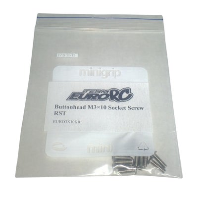 EuroRC Kupukanta M3x10 RST Kuusiokoloruuvi (10)