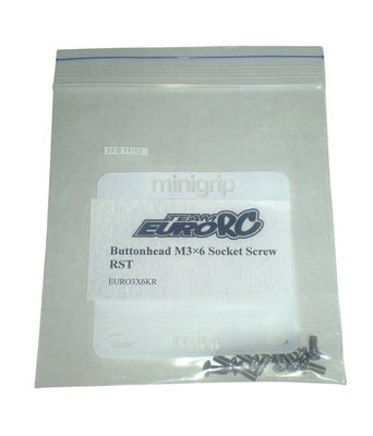 EuroRC Kupukanta M3x6 RST Kuusiokoloruuvi (10)