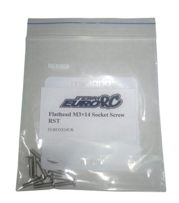 EuroRC Uppokanta M3x14 RST Kuusiokoloruuvi (10)