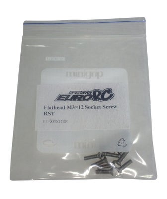 EuroRC Uppokanta M3x12 RST Kuusiokoloruuvi (10)